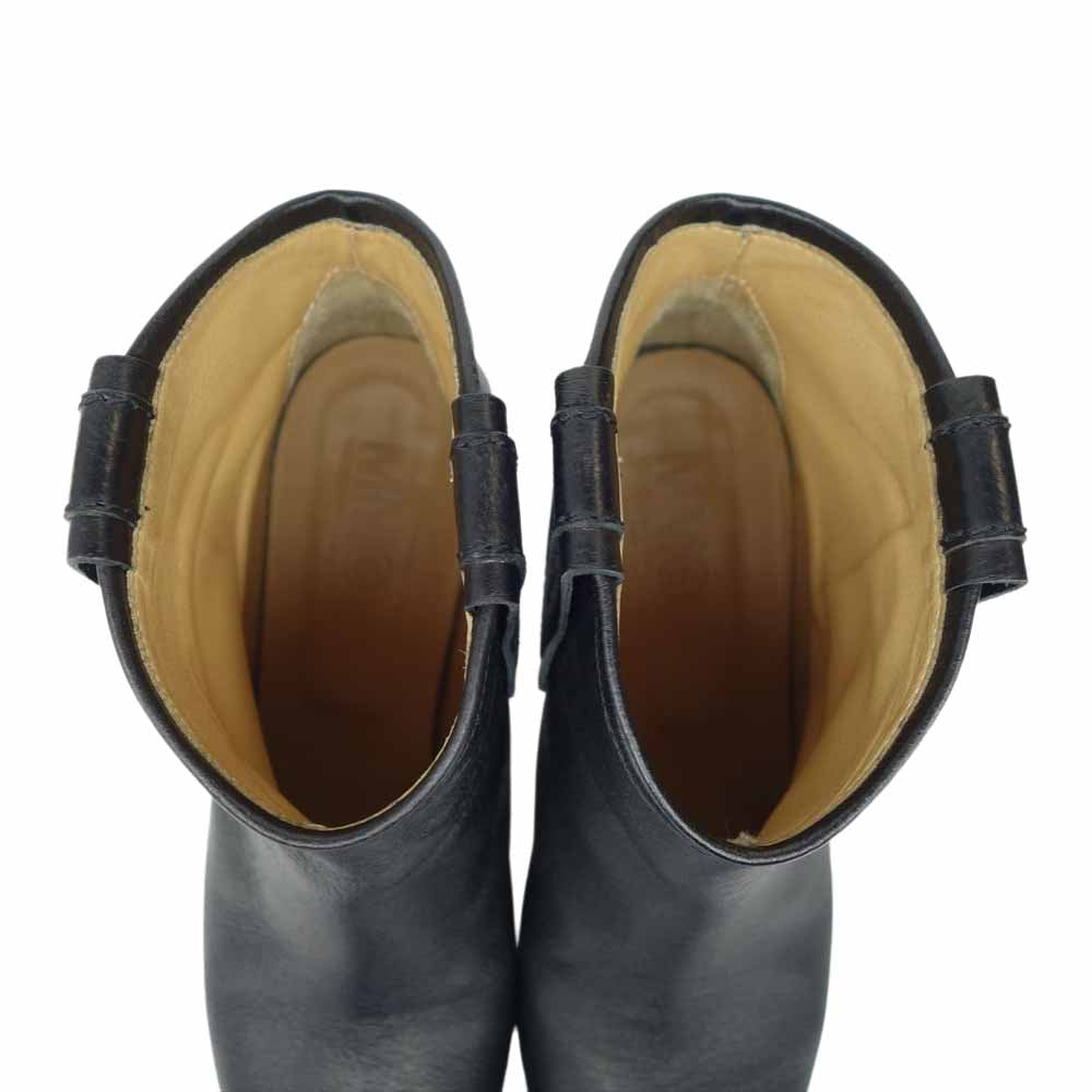 MAISON MARGIELA メゾンマルジェラ MM6 S40WU0072 レザー ショートブーツ ブラック系 38【中古】