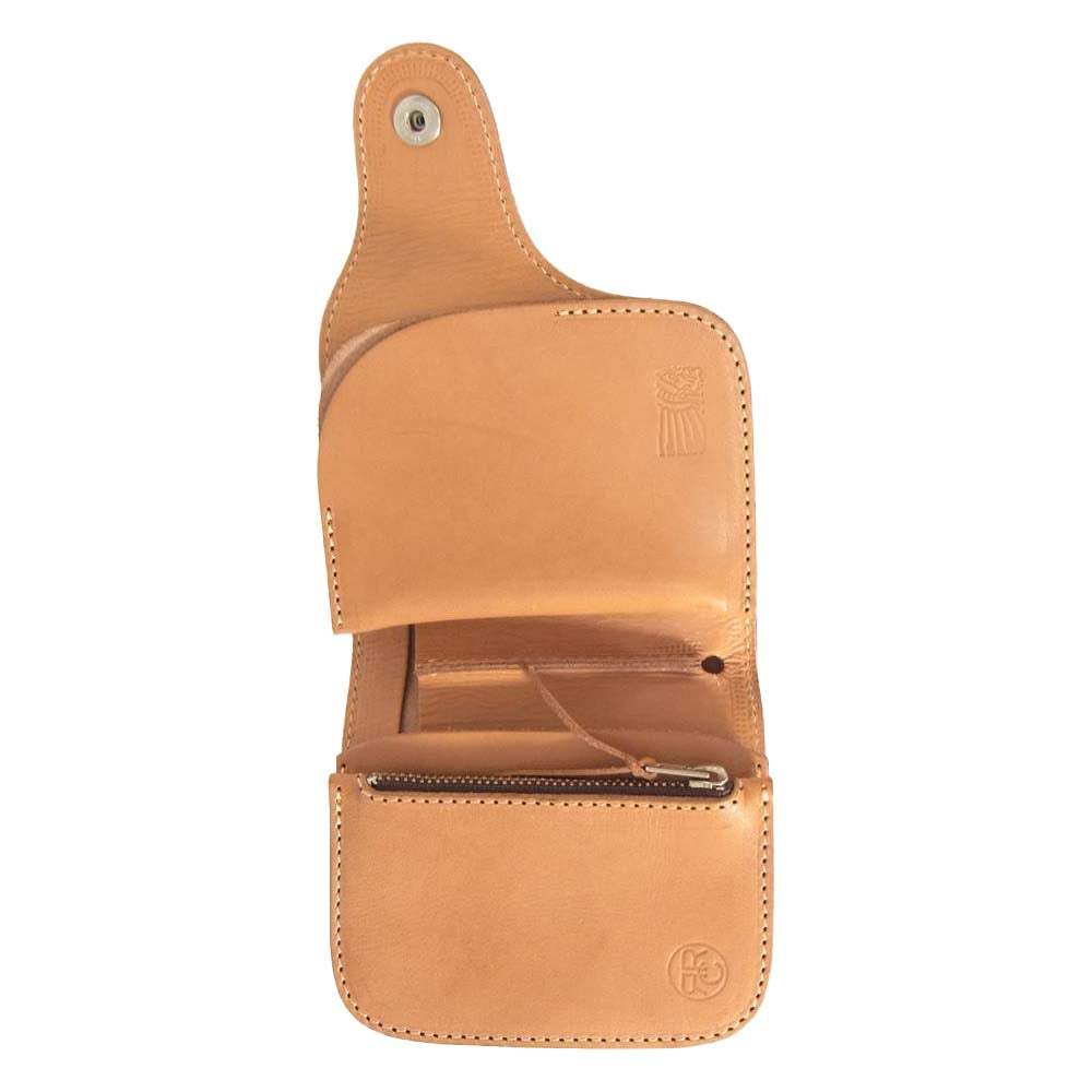 REDMOON レッドムーン RRC レザー コンチョ 二つ折り 財布 ブラウン系【中古】