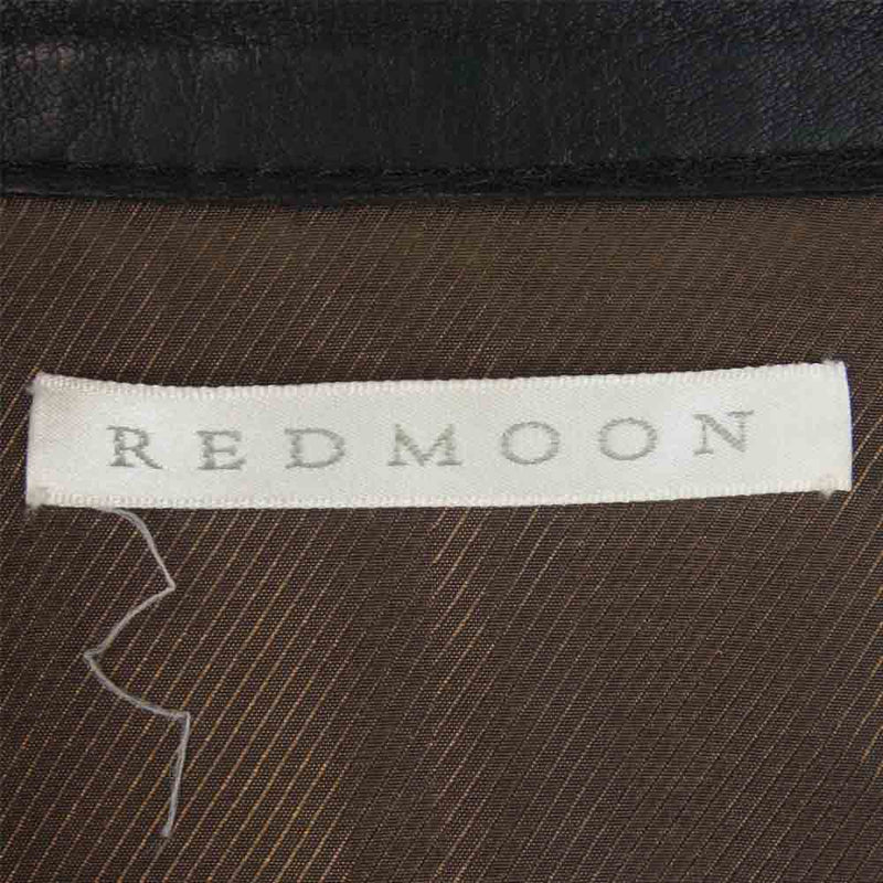 REDMOON レッドムーン レザー 牛革 キュプラ ウエスタン 長袖 シャツ 日本製 ブラック系 42【中古】