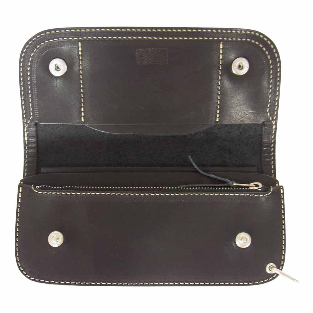 REDMOON レッドムーン レザー コンチョ ロングウォレット 長財布 ブラック系【中古】