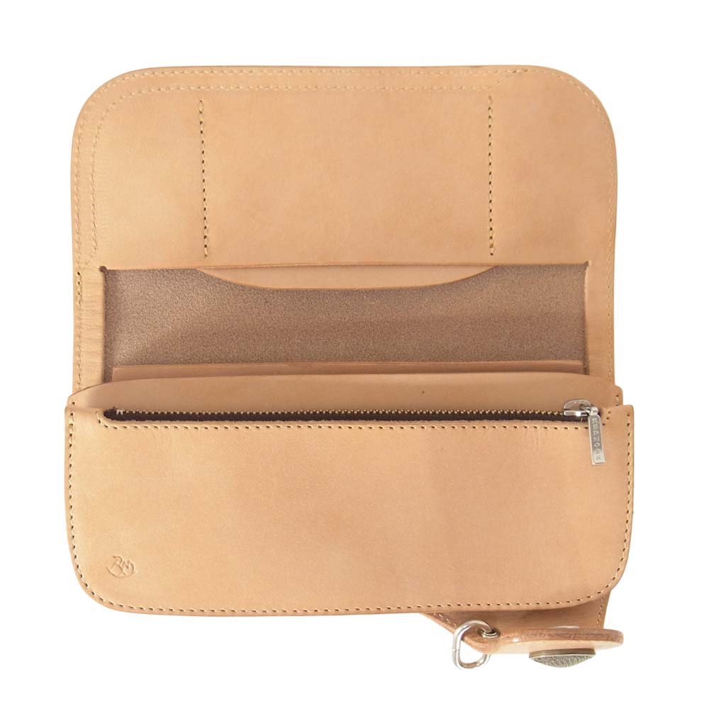 REDMOON レッドムーン レザー コンチョ ロングウォレット 長財布 ベージュ系【中古】
