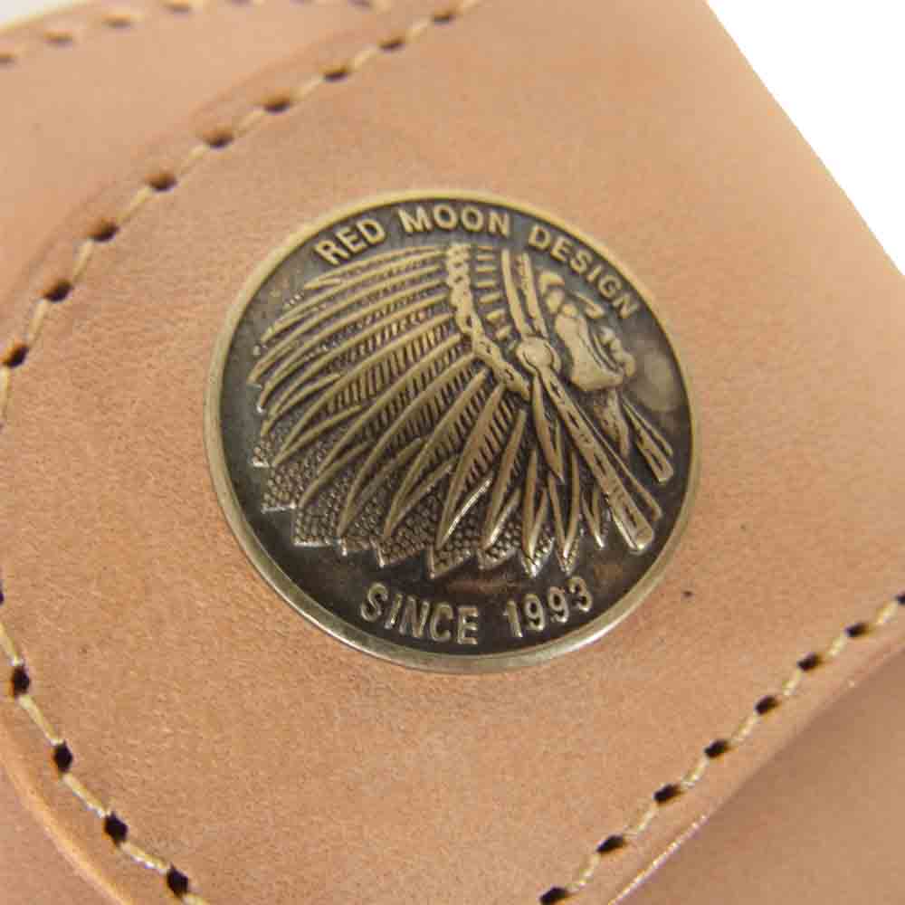 REDMOON レッドムーン レザー コンチョ ロングウォレット 長財布 ベージュ系【中古】