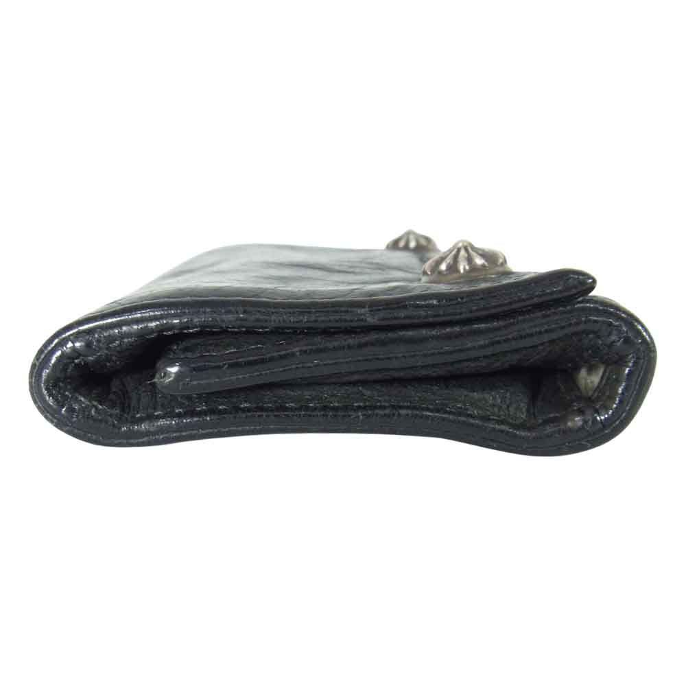 CHROME HEARTS クロムハーツ（原本無） 3 FOLD 3フォールド クロスボールボタン ブラック系【中古】