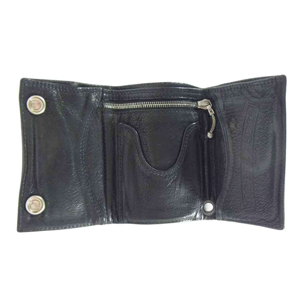 CHROME HEARTS クロムハーツ（原本無） 3 FOLD 3フォールド クロスボールボタン ブラック系【中古】