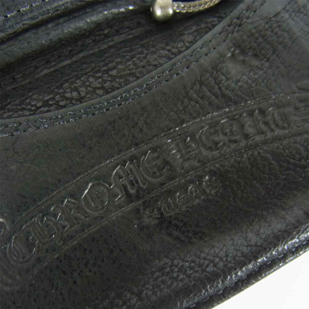 CHROME HEARTS クロムハーツ（原本無） 3 FOLD 3フォールド クロスボールボタン ブラック系【中古】