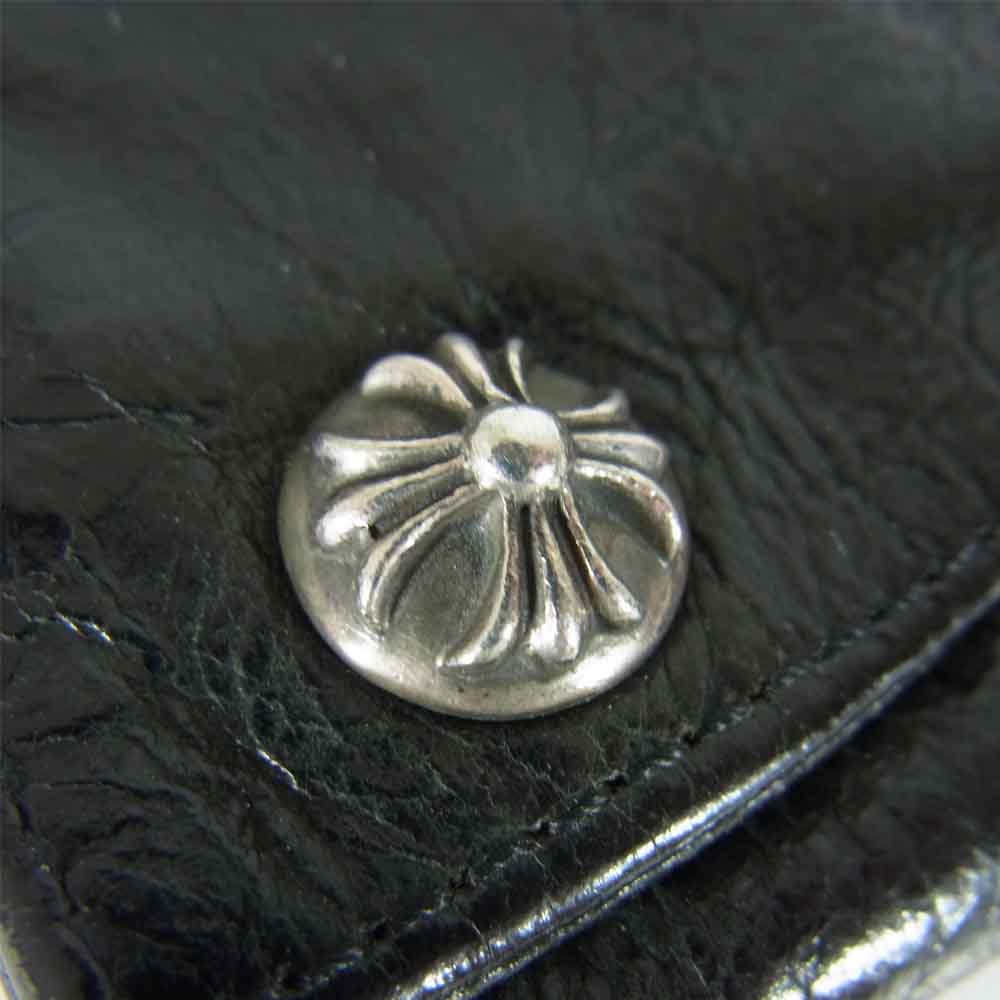 CHROME HEARTS クロムハーツ（原本無） 3 FOLD 3フォールド クロスボールボタン ブラック系【中古】