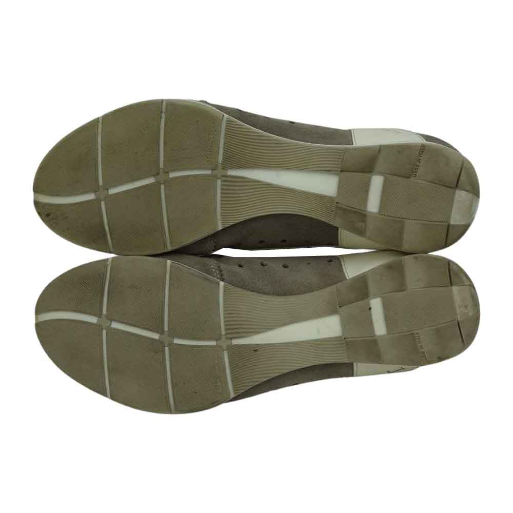 Salvatore Ferragamo サルヴァトーレフェラガモ パンチング スエード ローカット スニーカー グレー系 US7.5【中古】