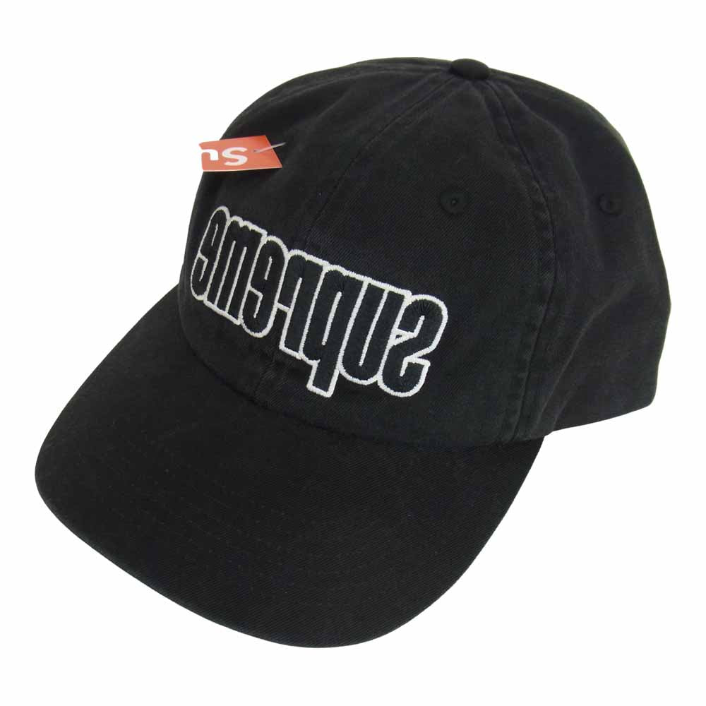 Supreme シュプリーム 21AW Reverse Logo 6-Panel リバースロゴ パネル キャップ ブラック系【新古品】【未使用】【中古】