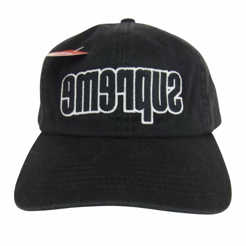 Supreme シュプリーム 21AW Reverse Logo 6-Panel リバースロゴ パネル キャップ ブラック系【新古品】【未使用】【中古】