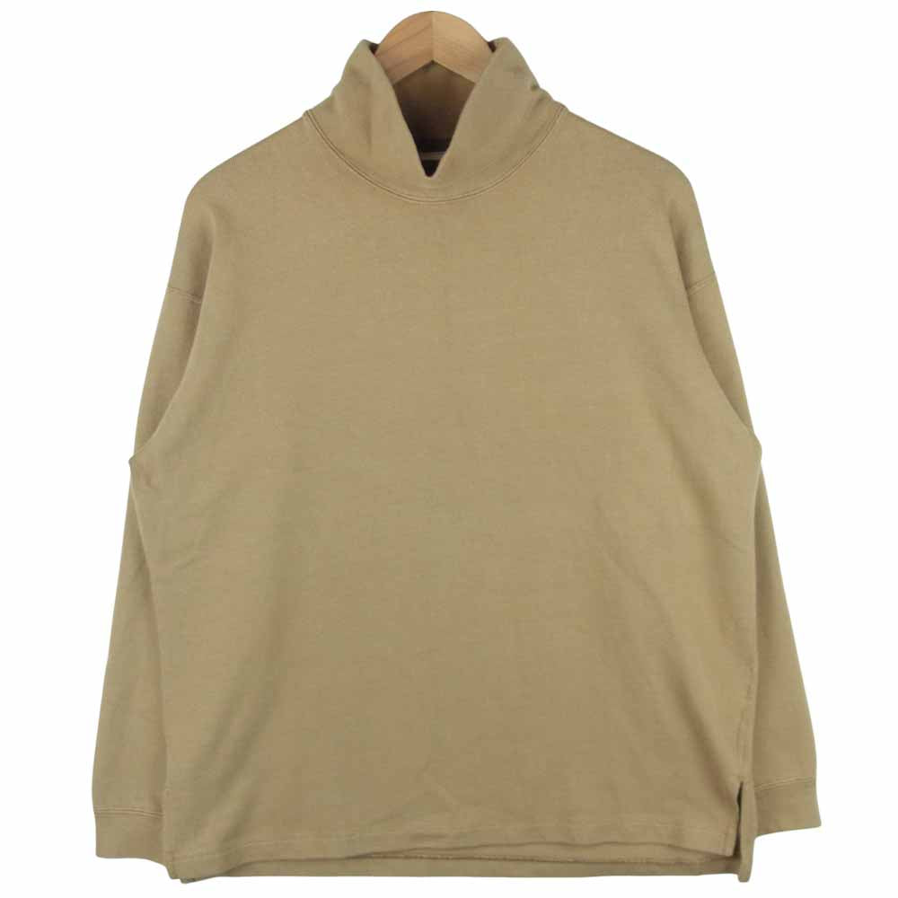 Sandinista サンディニスタ コットン モックネック カットソー 日本製 サンドベージュ系 L【中古】