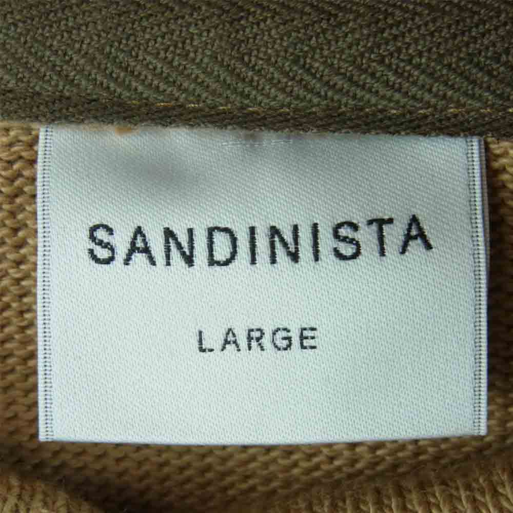 Sandinista サンディニスタ コットン モックネック カットソー 日本製 サンドベージュ系 L【中古】