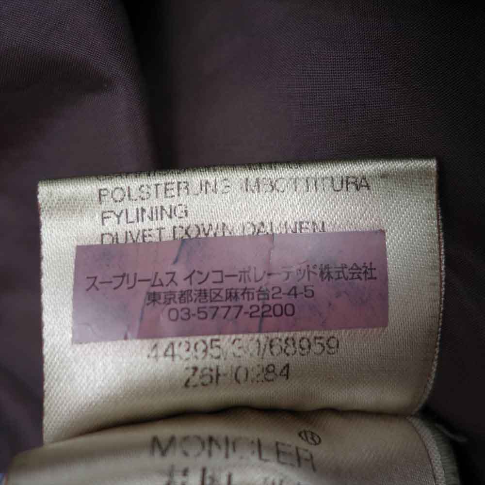 MONCLER モンクレール 44395-30-68959 国内正規品 スープリームスタグ ダウン ジャケット ダークブラウン系 2【中古】