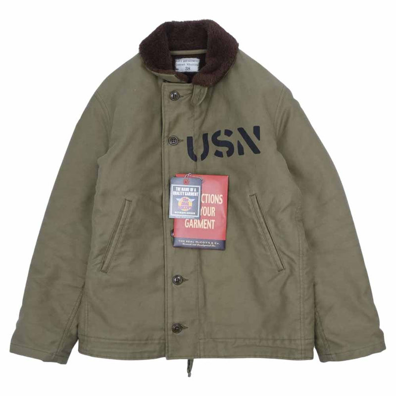 The REAL McCOY'S ザリアルマッコイズ MJ9111 N-1 DECK JACKET KHAKI カーキ系 38【中古】