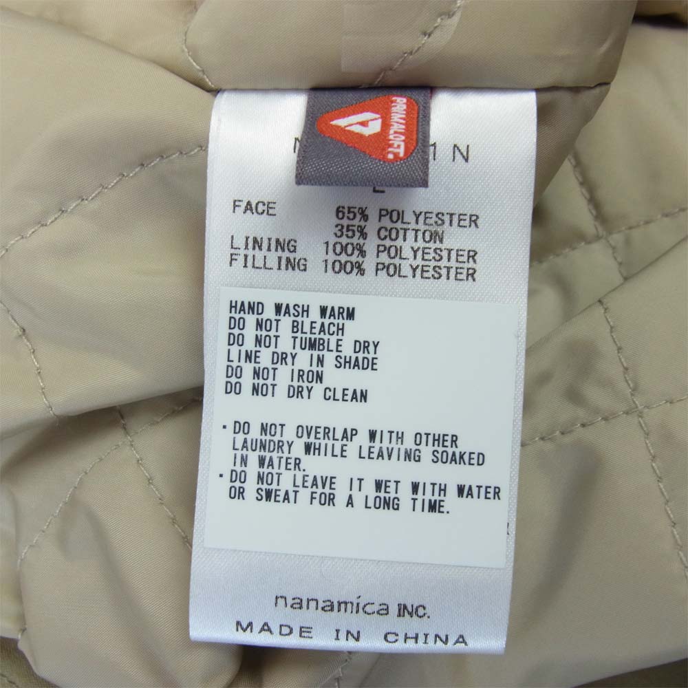 THE NORTH FACE ノースフェイス PURPLE LABEL NY2071N 65/35 PRIMALOFT 中綿 ステンカラー コート ベージュ系 L【中古】