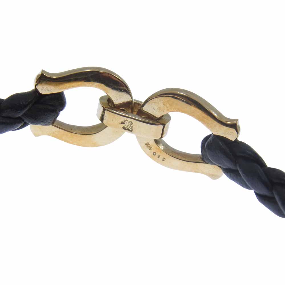 シンパシー オブ ソウル B1614Y8D Horseshoe Leather Bracelet K18 YG w/Diamond ホースシュー ダイヤ レザー ブレスレット【中古】