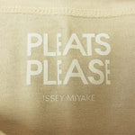 プリーツプリーズ ISSEY MIYAKE イッセイミヤケ PP03-JK766 ドルマンスリーブ ワイドシルエット カットソー ベージュ系 5【美品】【中古】