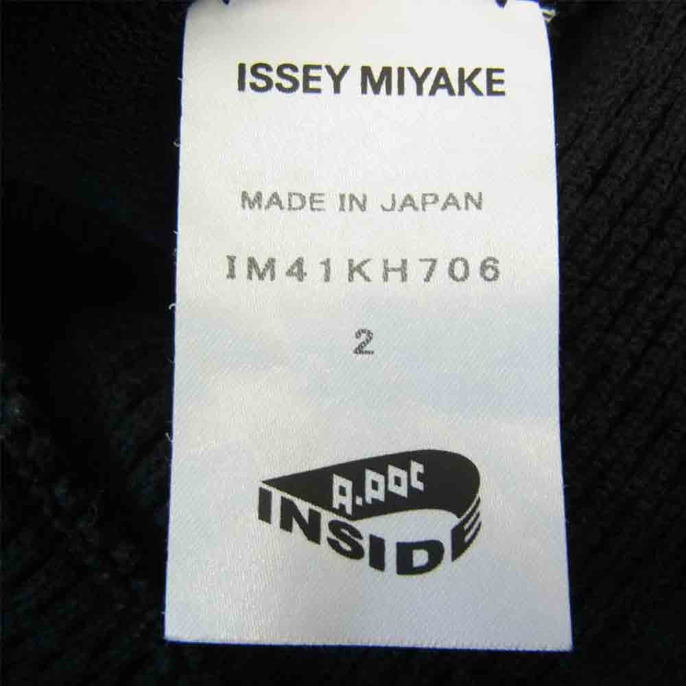 ISSEY MIYAKE イッセイミヤケ IM41KH706 me A-POC INSIDE ドルマンスリーブ ニット ワンピース ブラック系 2【中古】