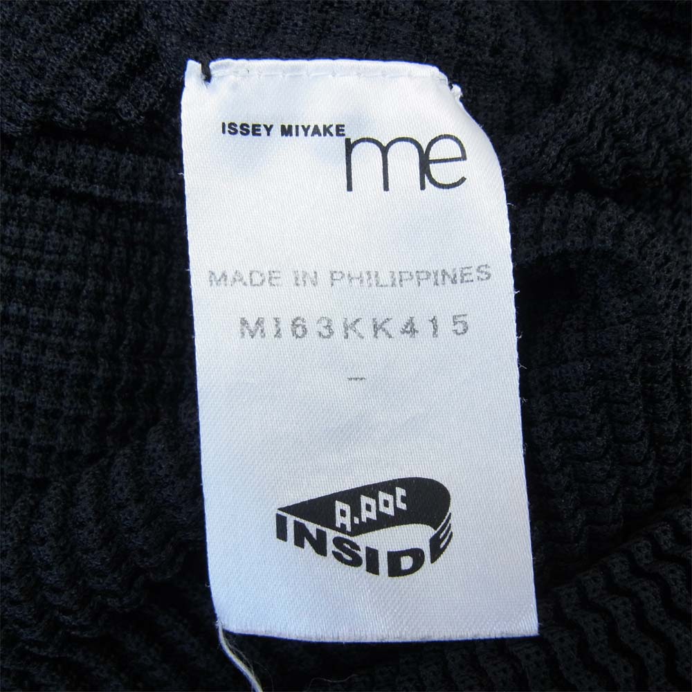 ISSEY MIYAKE イッセイミヤケ MI63KK415 me A-POC INSIDE ワッフルプリーツ加工 変形カットソー ブラック系【美品】【中古】