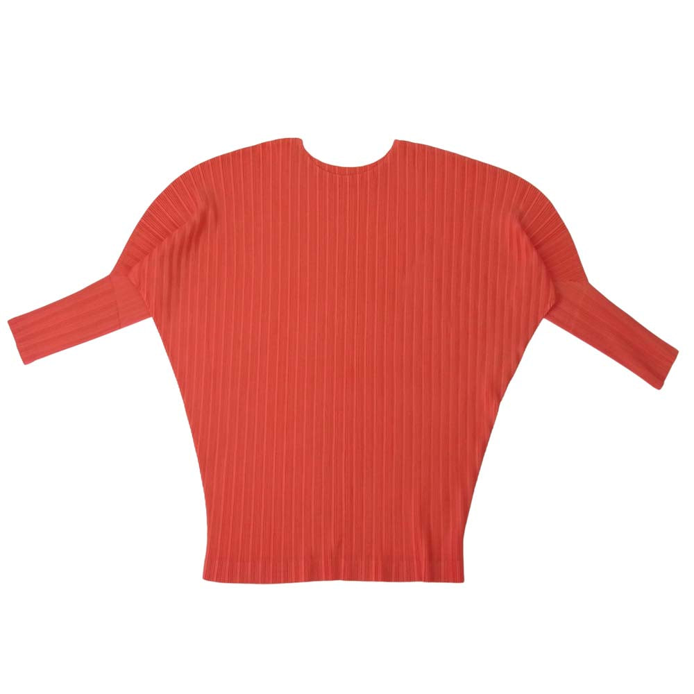 プリーツプリーズ ISSEY MIYAKE イッセイミヤケ PP51-FT354 プリーツ加工 ドルマンスリーブ カットソー ピンク系 3【美品】【中古】