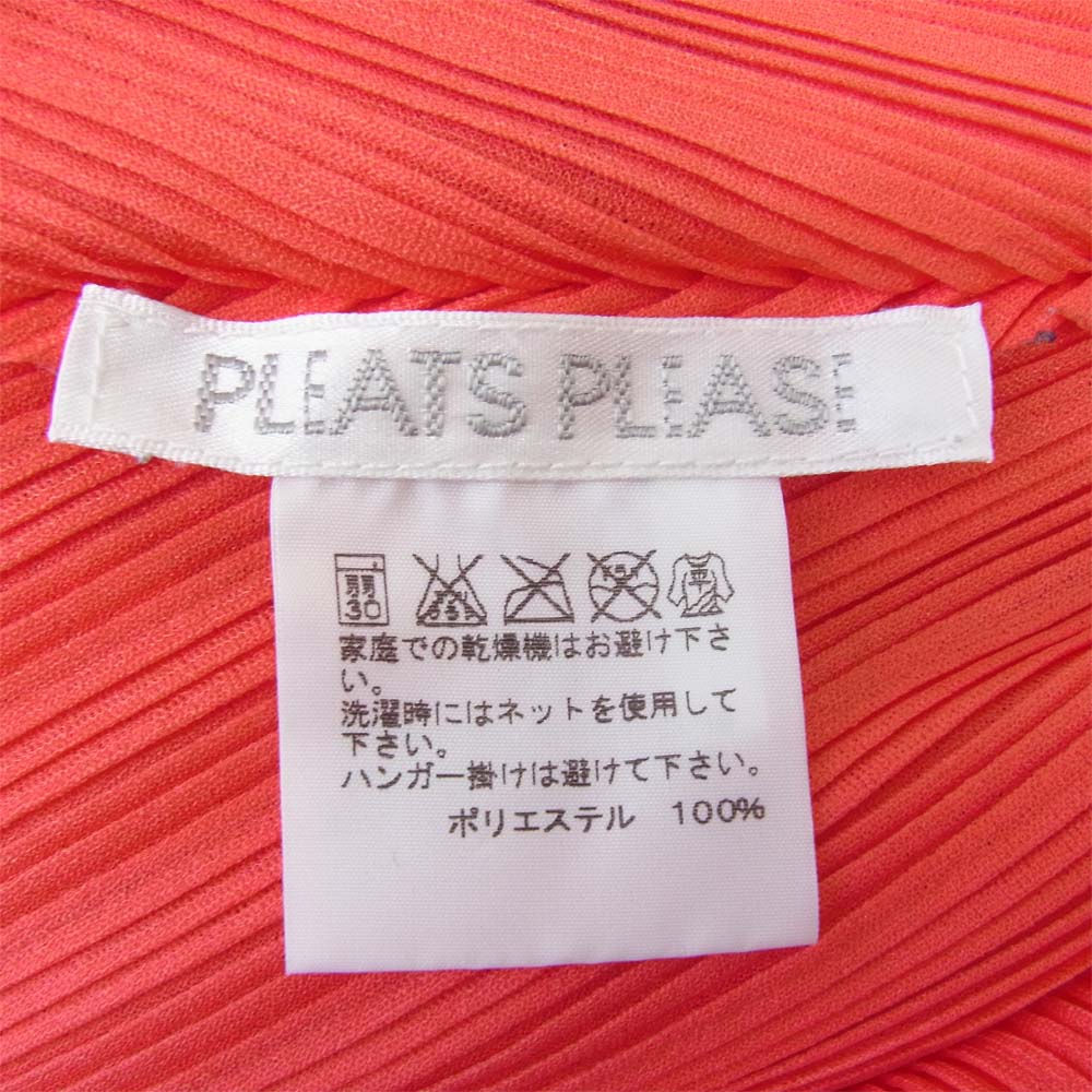 プリーツプリーズ ISSEY MIYAKE イッセイミヤケ PP51-FT354 プリーツ加工 ドルマンスリーブ カットソー ピンク系 3【美品】【中古】