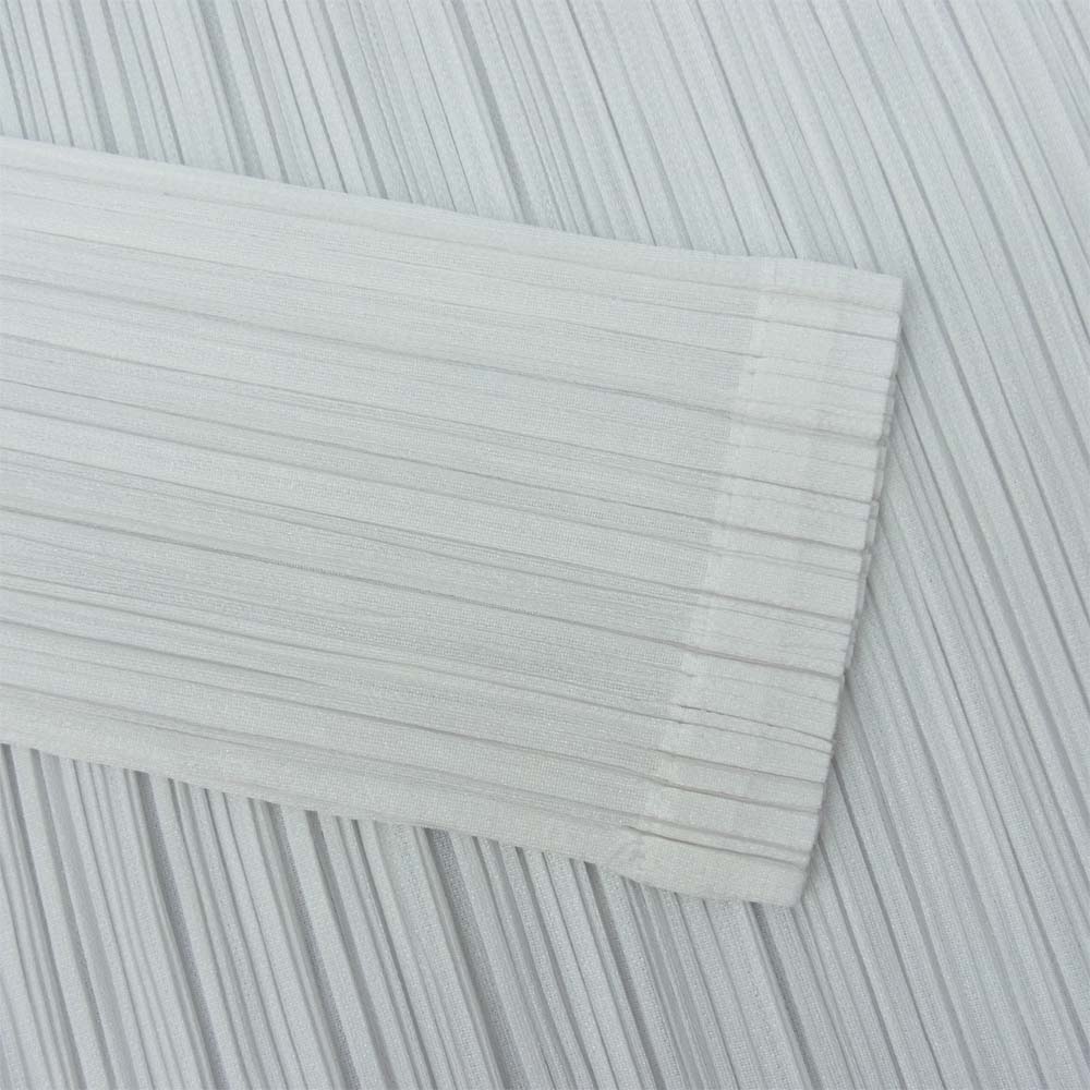 プリーツプリーズ ISSEY MIYAKE イッセイミヤケ PP51-J0247 プリーツ加工 ボタンレス カーディガン ホワイト系 4【中古】