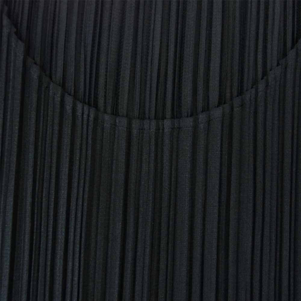 プリーツプリーズ ISSEY MIYAKE イッセイミヤケ PP03-JT782 プリーツ加工 ボックスシルエット カットソー ブラック系 3【美品】【中古】