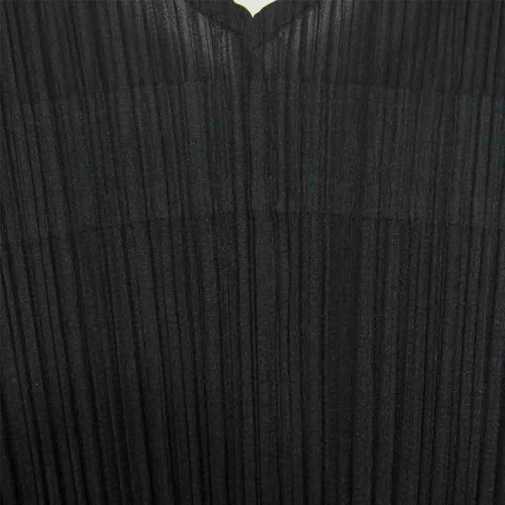 プリーツプリーズ ISSEY MIYAKE イッセイミヤケ PP81-JH226 プリーツ加工 バックリボン ワンピース ブラック系 5【美品】【中古】