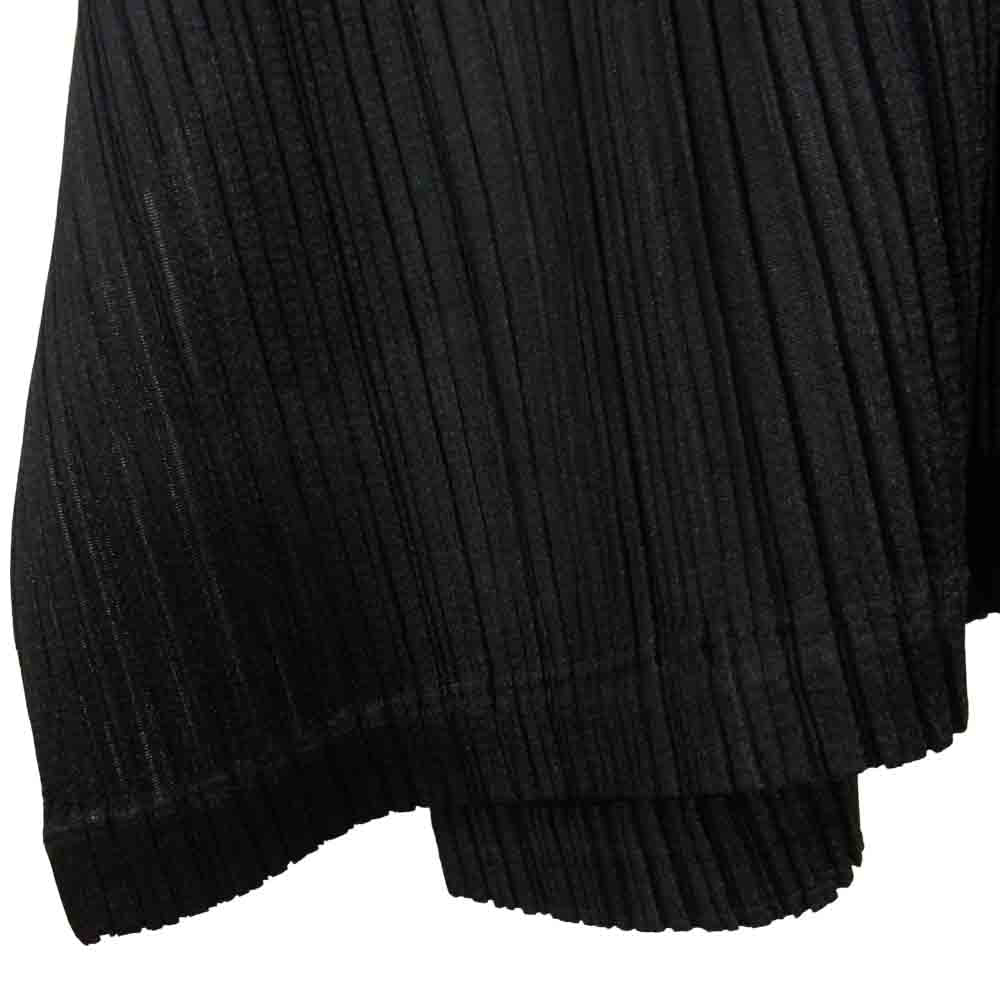 プリーツプリーズ ISSEY MIYAKE イッセイミヤケ PP81-JH226 プリーツ加工 バックリボン ワンピース ブラック系 5【美品】【中古】