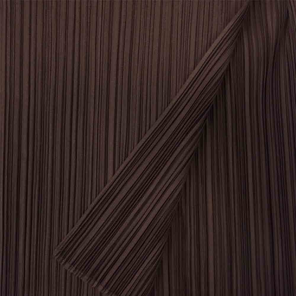プリーツプリーズ ISSEY MIYAKE イッセイミヤケ PP91-JH127 プリーツ加工 ボトルネック マキシ丈 ワンピース ブラウン系 3【美品】【中古】