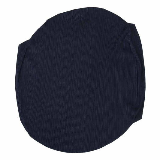 プリーツプリーズ ISSEY MIYAKE イッセイミヤケ PP11-JT501 SHINY ROUND Tunic ラウンド チュニック カットソー ネイビー系 3【美品】【中古】