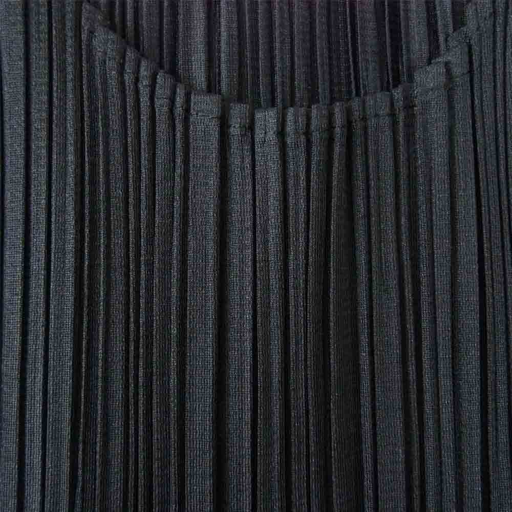 プリーツプリーズ ISSEY MIYAKE イッセイミヤケ PP81-JH146 プリーツ加工 サイドスリット ワンピース ブラック系 3【美品】【中古】