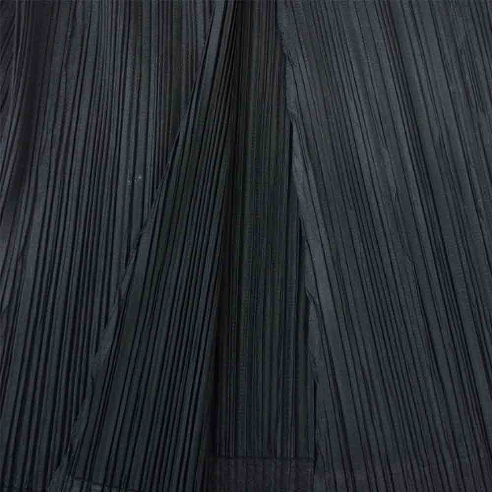 プリーツプリーズ ISSEY MIYAKE イッセイミヤケ PP81-JH146 プリーツ加工 サイドスリット ワンピース ブラック系 3【美品】【中古】