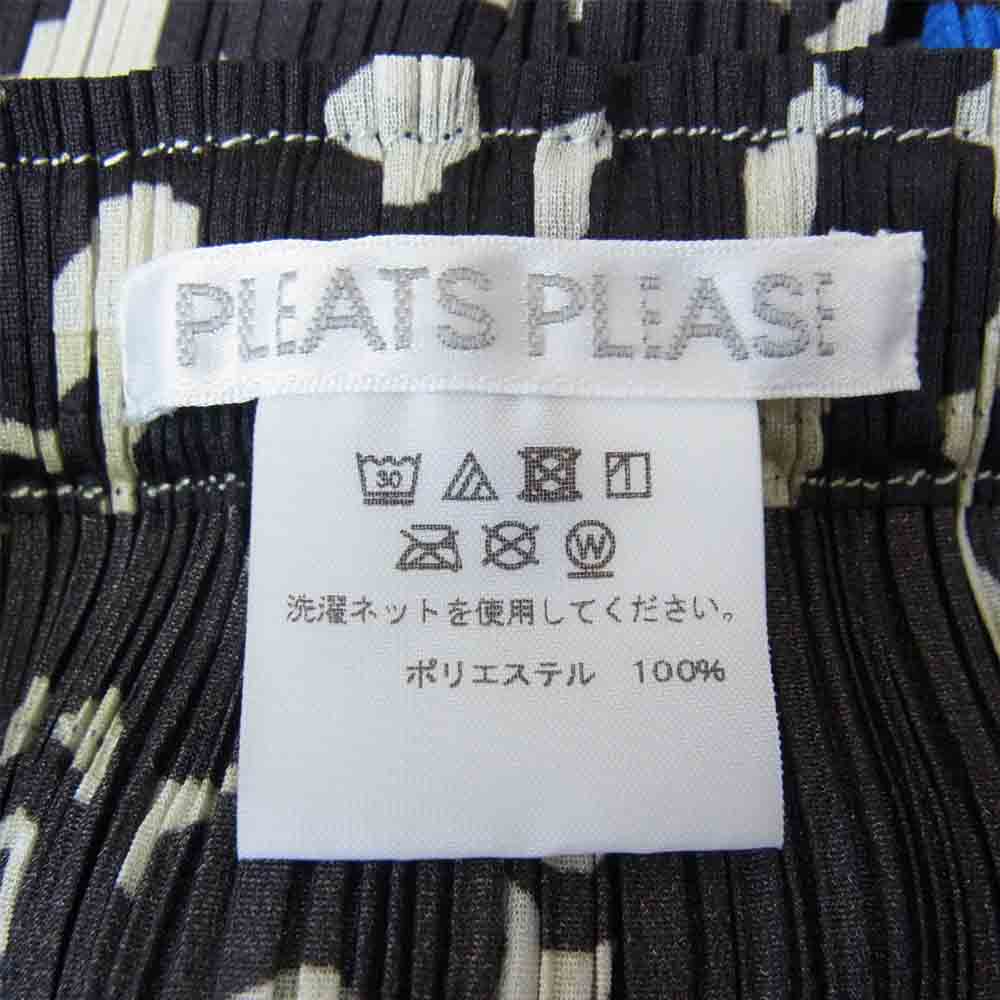 プリーツプリーズ ISSEY MIYAKE イッセイミヤケ PP81-JG724 フラワー柄 プリーツ加工 ミモレ丈 スカート マルチカラー系 5【美品】【中古】