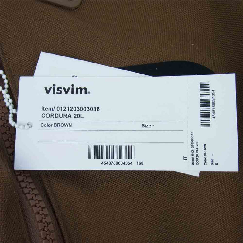 VISVIM ビズビム 21AW 0121203003038 CORDURA 20L コーデュラ 20L バックパック ブラック系【新古品】【未使用】【中古】