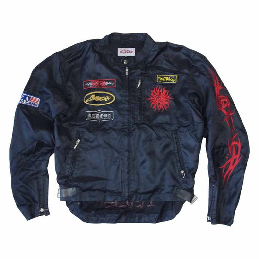 KADOYA カドヤ RADS トライバル 刺繍 ナイロン ライダース ジャケット ブラック系 3L【中古】