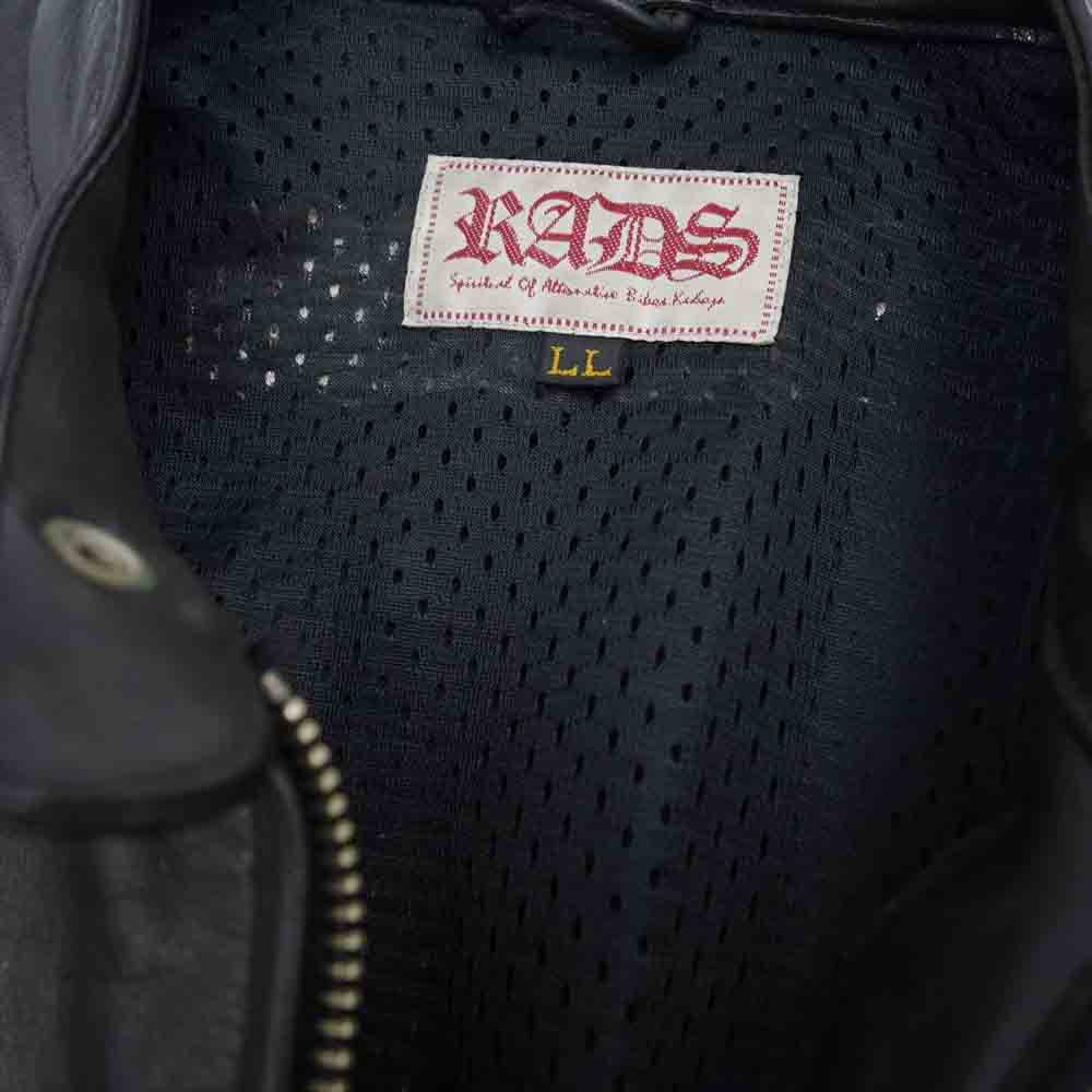 KADOYA カドヤ RADS トライバル 刺繍 レザー ライダース ジャケット ブラック系 LL【中古】