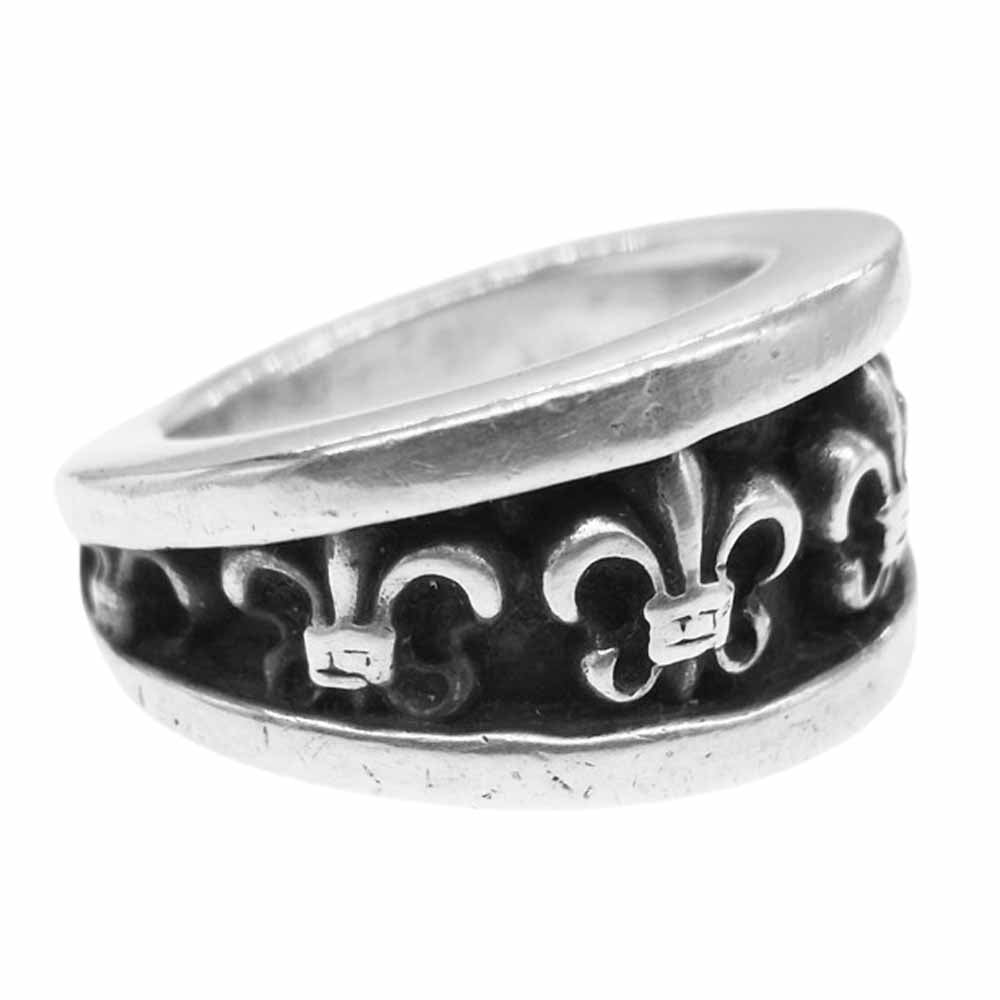 CHROME HEARTS クロムハーツ（原本無） ナローVバンド BSフレア リング  シルバー系 ブラック系 11【中古】