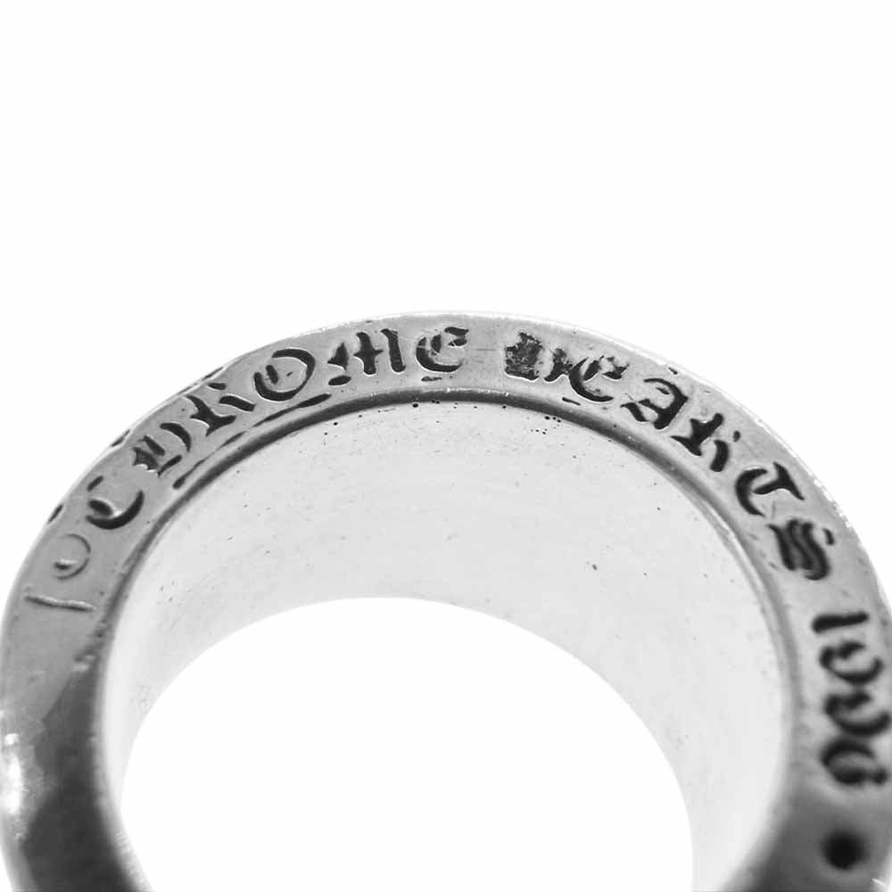 CHROME HEARTS クロムハーツ（原本無） ナローVバンド BSフレア リング  シルバー系 ブラック系 11【中古】