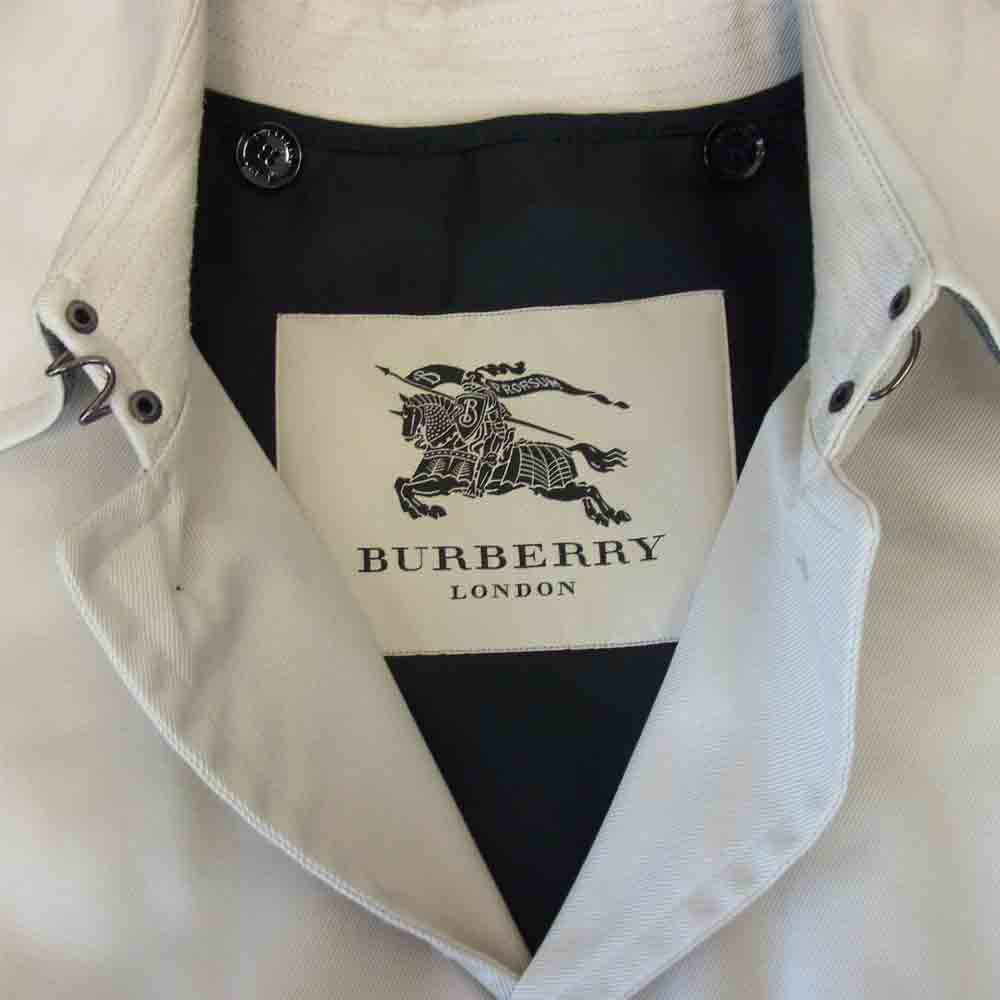 BURBERRY LONDON バーバリー ロンドン カシミヤ混ノヴァチェックライナー付 シングル トレンチコート ベージュ系 52【中古】