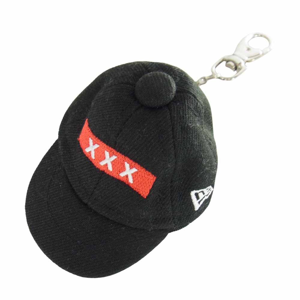 GOD SELECTION XXX ゴッドセレクション × New Era  ニューエラ KEY CHAIN キーチェイン キーホルダー ブラック系【極上美品】【中古】
