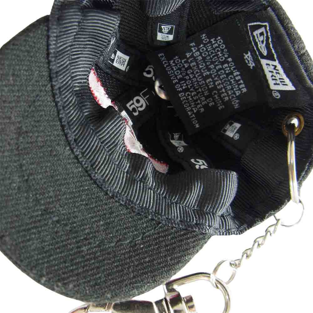 GOD SELECTION XXX ゴッドセレクション × New Era  ニューエラ KEY CHAIN キーチェイン キーホルダー ブラック系【極上美品】【中古】