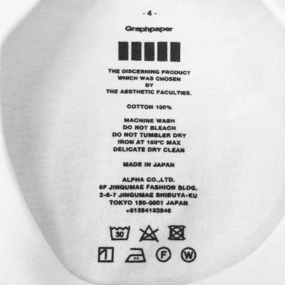 GRAPHPAPER グラフペーパー Pack S/S Pocket Tee Tシャツ ホワイト系 4【極上美品】【中古】