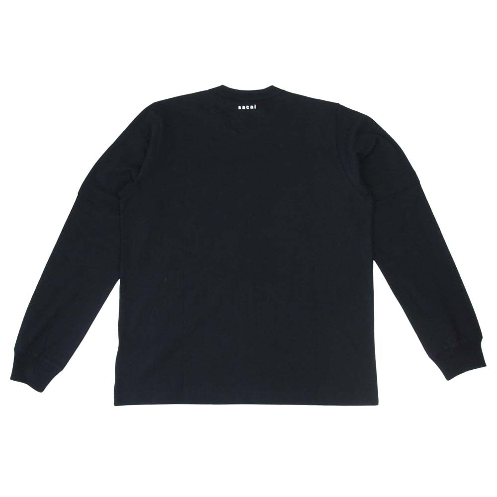 Sacai サカイ 21-0284S x KAWS カウズ Embroidery Long Sleeve T-Shirt
