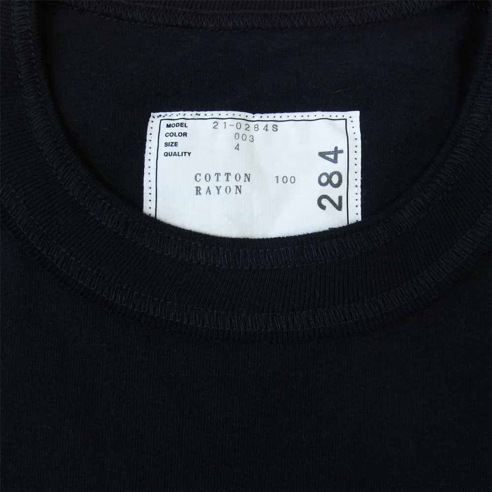 Sacai サカイ 21-0284S x KAWS カウズ Embroidery Long Sleeve T-Shirt エンブロイダリー ロングスリーブ 長袖 Tシャツ ブラック系 4【新古品】【未使用】【中古】