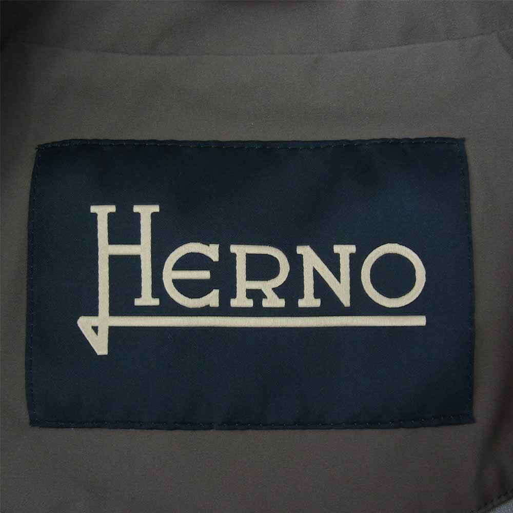 Herno ヘルノ IM0175U 国内正規品 ラミネート加工 撥水ナイロン バルカラー コート グレー系 52【中古】