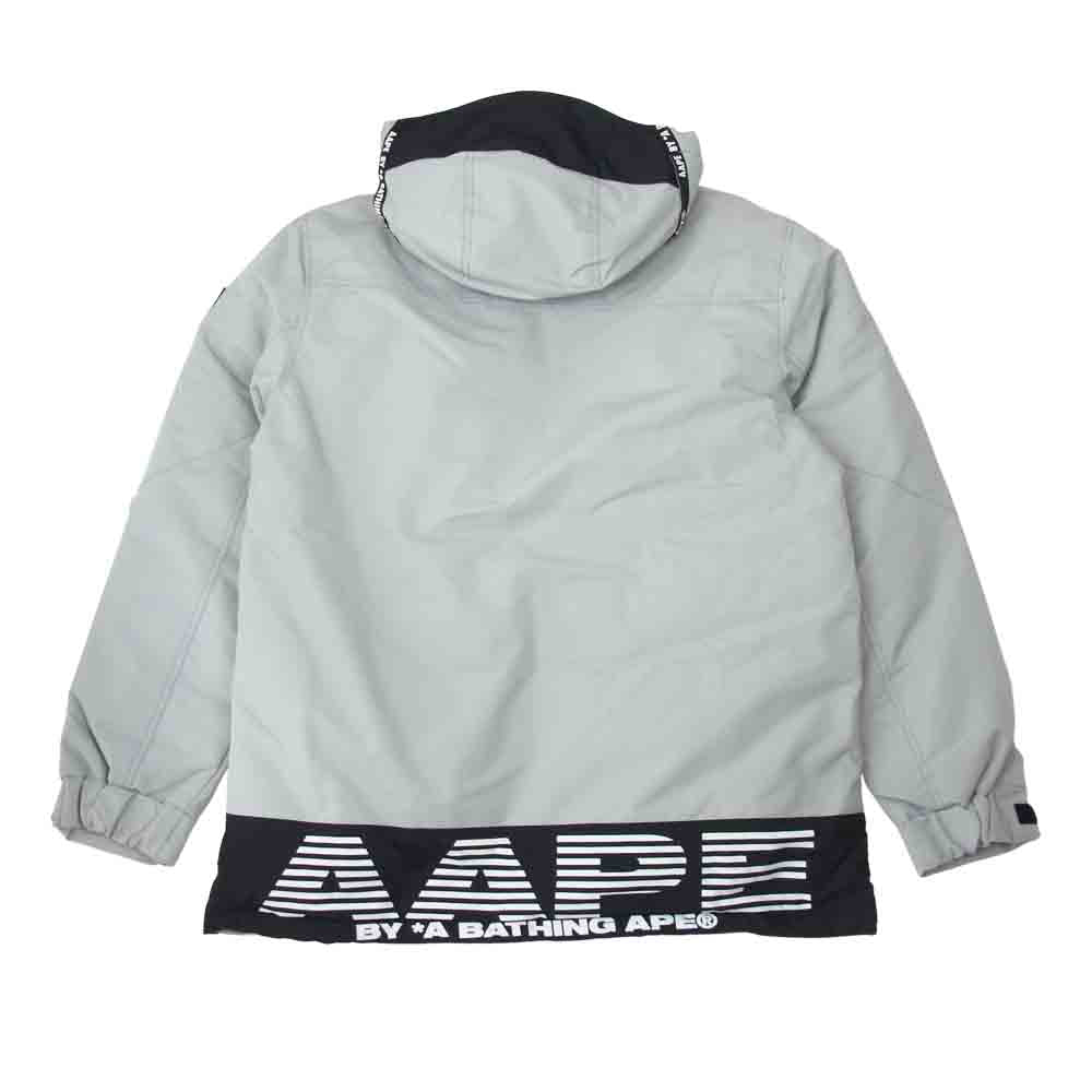 A BATHING APE アベイシングエイプ AAPE M729XX UNVS DOWN JACKET ダウンジャケット グレー系 L【美品】【中古】