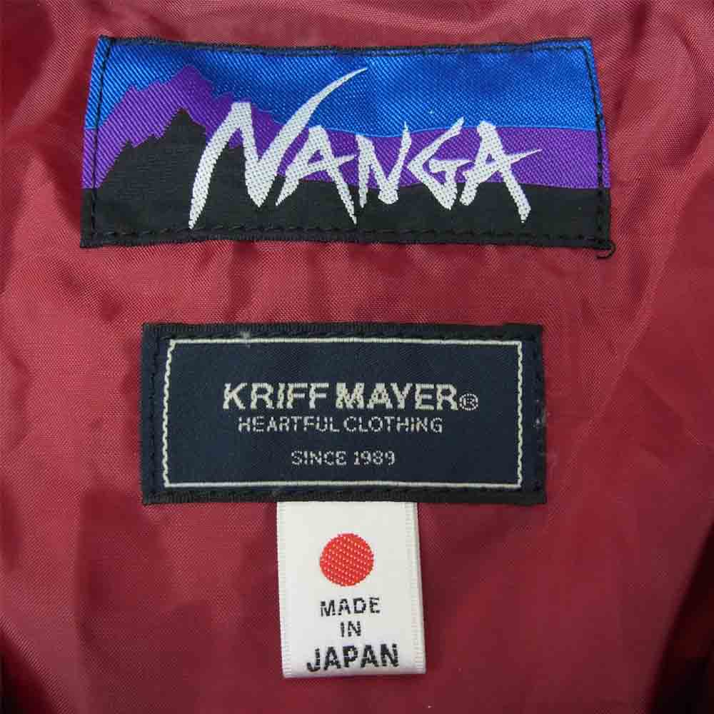 NANGA ナンガ 1929954 × KRIFF MAYER クリフメイヤー レトロ ダウンジャケット ブラック系 ブルー系 L【極上美品】【中古】