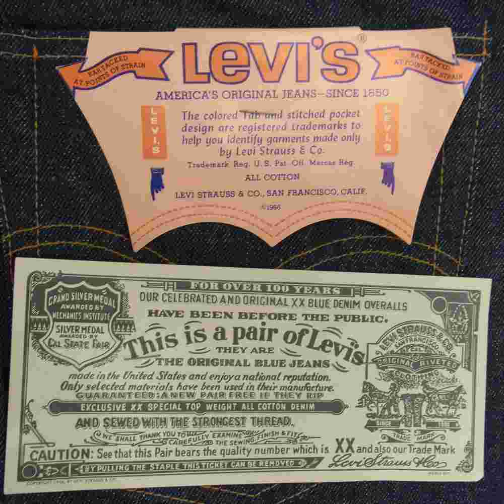 Levi's リーバイス 70S VINTAGE 501 66後期 デニムパンツ インディゴ ボタン裏刻印6 DEAD STOCK デッドストック フラッシャー付属
