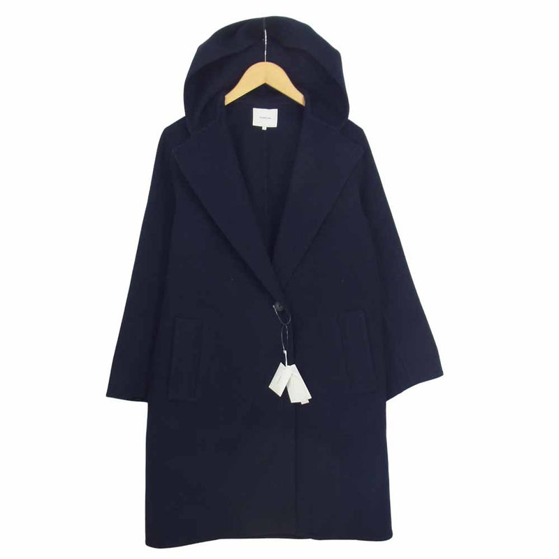 ヴィンス V593291164 Hooded Coat ウール フーデッド コート ネイビー系 S【中古】