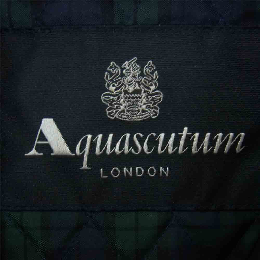 Aquascutum アクアスキュータム 1254080 着脱可能キルティングライナー付 トレンチコート ネイビー系 8【中古】